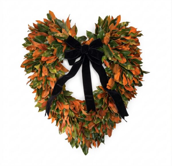 Weston Farms Magnolia Heart Wreath